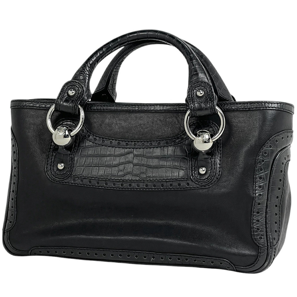Celine Boogie Bag Handbag Leather Black